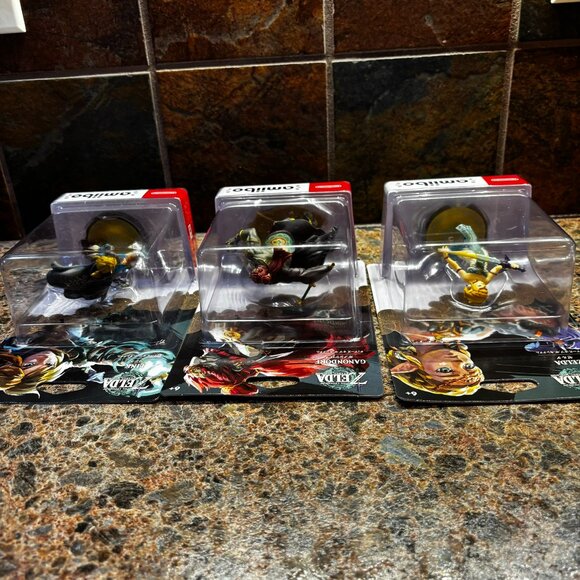 New 3 Nintendo Amiibo Legend of Zelda Tears of the Kingdom Link Zelda Ganondorf - Picture 5 of 6